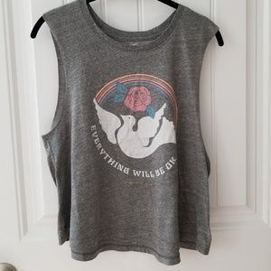 Spiritual Gangster Dove Crop Tank, LG, BNWT